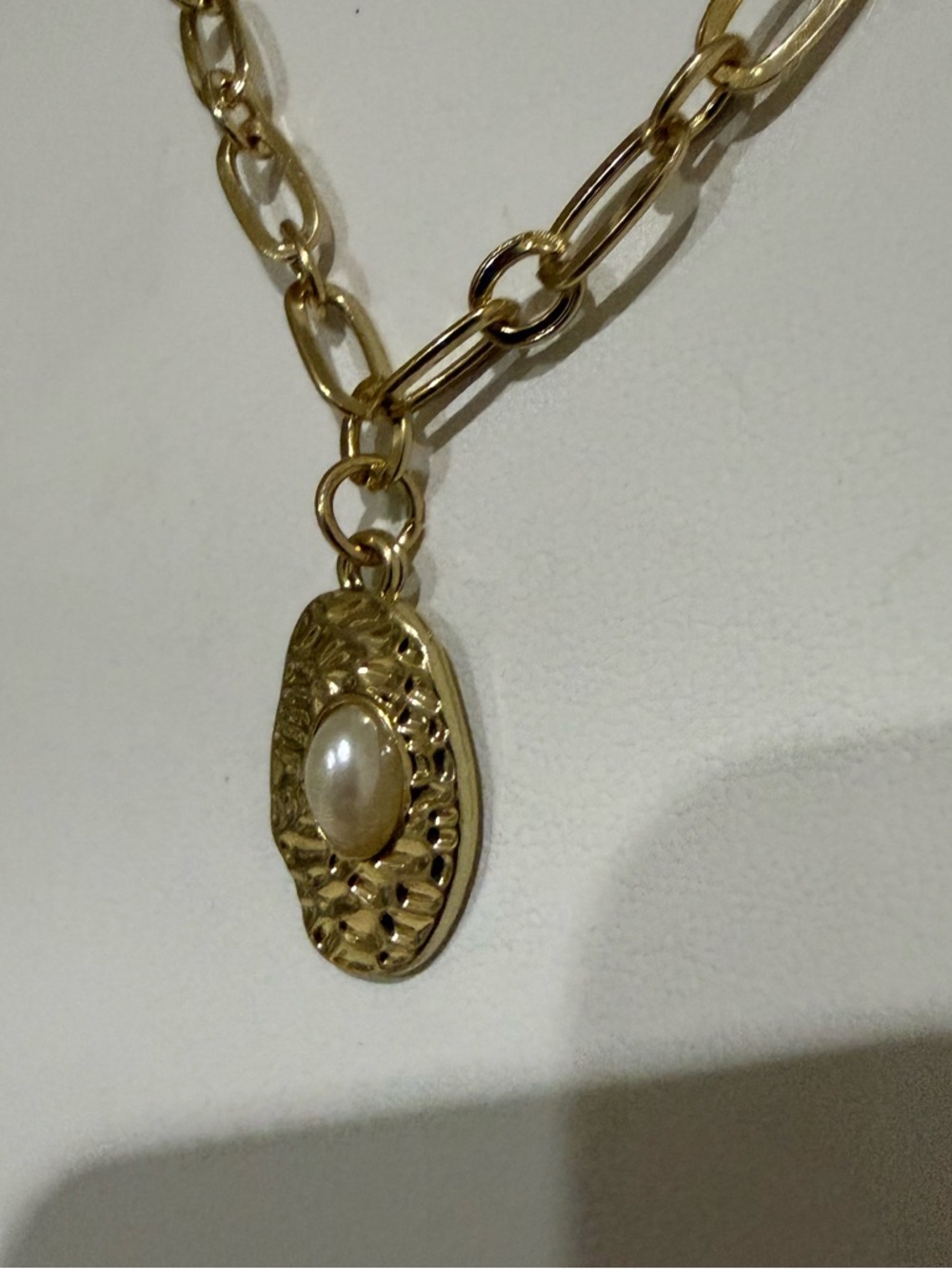 Set of 2 Separate Gold Tone Paperclip Chain Necklaces - Picture 4 of 14